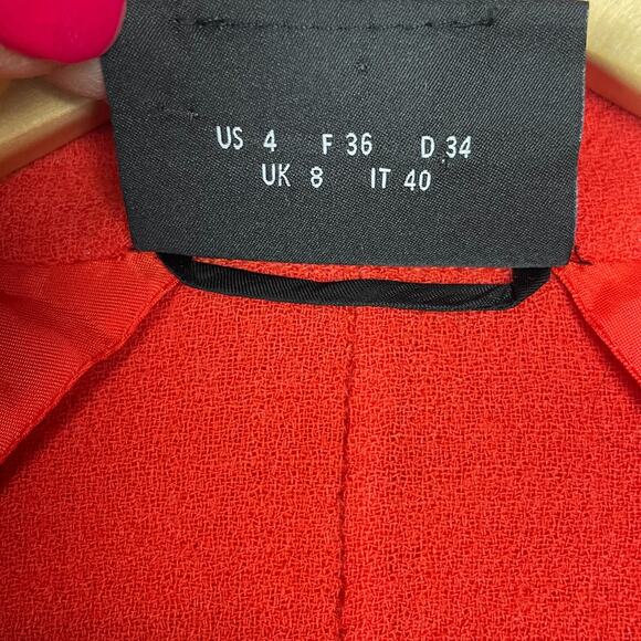 Akris Red Virgin Wool Blazer Size‎ 4 – Schurwolle Minimalist Old Money Style - Picture 8 of 10